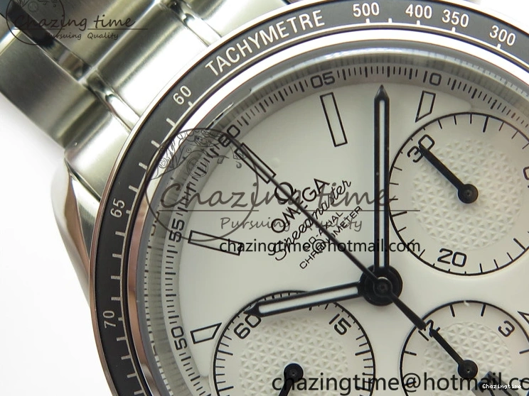 0207 Elegant Speedmaster Racing Master SS HRF 1:1 Best Edition White Dial on SS Bracelet A 7864